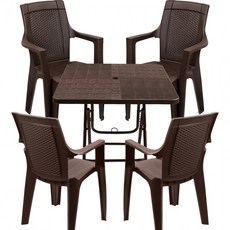 [엔제이더블유엠]사각 테이블 포장마차 원형 편의점 파라솔테이블, P테이블 의자(07)