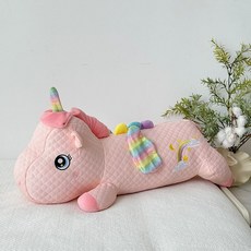 헤이쥬드 냉감인형 여름 바디필로우 냉감 애착, 유니콘 핑크 [높이 70cm]
