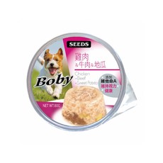惜時 Boby 狗罐頭 機能愛犬餐罐 80g 雞肉蔬菜 犬用寵物罐頭, 雞肉, 牛肉, 地瓜, 24個