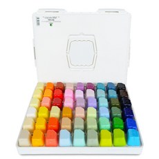 클로이영 maries 수채화 젤리 과슈 물감 30ml 세트, 화이트, 54색