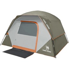 캠용 카멜 텐트 48 방수 퀵 셋업 접이식 야외 배낭여행 가족 하이킹, 4 person, Navy Blue
