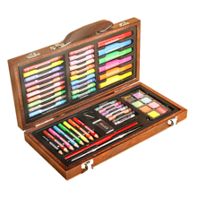 드림아트 어린이용 미술세트 우드케이스 MS-55W, 혼합 색상, 2세트