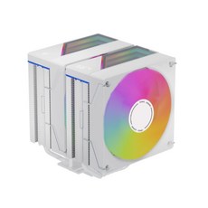 JUNGLE LEOPARD KF620-DGT 六導管雙塔雙風扇數位顯示散熱器, 白色, 1個