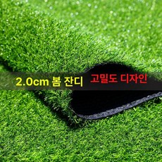 인공 녹색 잔디 매트 야외 바닥재 카페 축구장 베란다 실외 매장용, 2.0 미끄럼 방지 매트 (1.2m 폭)