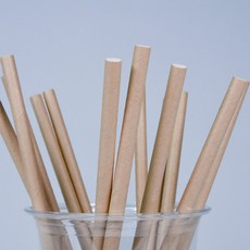 DAESUNG ENGINEERING 牛皮紙吸管 7 x 210 mm, 1個, 250入