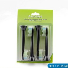 프로 충전형 음파칫솔RLT211 RLT231 스마트소닉 칫솔모 일반형 미세모 전용 슬림헤드, HX6064 블랙 칫솔모