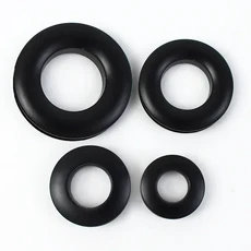 4/10Pcs Meetee 금속 스크류 백 아일렛 (와셔 그로밋 링 포함) 가방 의류 신발 용 버클 공예 액세서리, 04 19mm 4Pcs, 06 Black