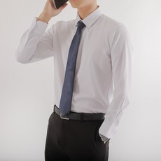 클라민 남성용 구김없는 와이셔츠 긴팔 정장 드레스 셔츠