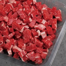 (냉장암소) 한우 1등급 국거리 500g, 2개, 250g