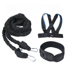 육상 저항 밴드 달리기 허리 근련 훈련 로프 탄성 벨트 저항 장비 스프린트 체육관 트레이닝, 2m로프x2+발스트랩x2+고정스트랩x1, 1개