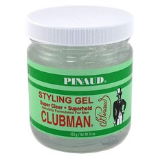 클럽맨 Pinaud 슈퍼 클리어 스타일링 젤 홀드 453g 2개