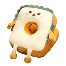 리틀제제 낮잠쿠션 책상 엎드려자는 샌드위치 캐릭터 베개 직장인 수험생 쿠션 새해 선물, 행복한 샌드위치
