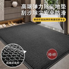 【椿嶼】別墅入戶門地墊家用大門口彈力防滑腳墊門墊耐臟進門地毯門外墊子, 彈力網-典雅紅【刮沙除塵】,50×80cm, 1個