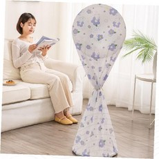 선풍기 커버 플로럴 패턴 패브릭 보관용 덮개 거실 침실 홈인테리어 먼지방지 보호, 블루