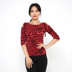 여자 벨트 삼바 호피땡티 상의 프린지 테마 LDT26600 FWFG22WP