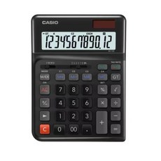 CASIO 卡西歐 DE-12E 計算機 12位數 人體工學, 黑色, 1個