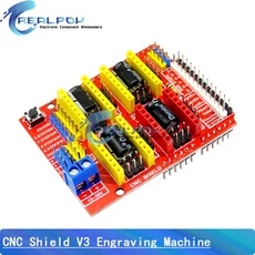 CNC 쉴드 V3 조각기 프린터 4개 DRV8825 또는 A4988 드라이버 확장 아두이노용 UNO-R3 호환 USB 케이블 포, 04 CNC Shield V3