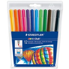 施德樓 STAEDTLER 快樂學園水易洗彩色筆12色組 MS325WP12 德國品牌，安全無毒，色彩鮮明, 1個