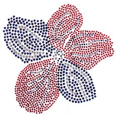 의류리폼 핫픽스 모티브 flower-002 핫픽스 의류리폼 핫픽스모티브 반짝이스티커 DIY+글로벌커머스랩벌Shop, Pink