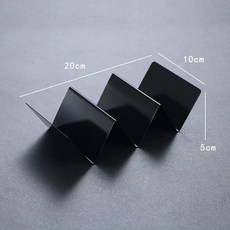 타코튀김기 바스켓 브리또 접시 핫도그 타코 업소용 나초, 블랙 스틸 2 - 3칸 타코 팬, 기본 색상