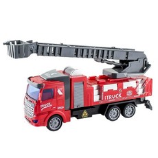 警消救援模型迴力車 - 台灣出貨中款道路救援車、消防車、迴力警車、玩具消防車模型, 雲梯車, 1個