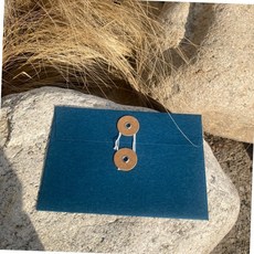 빈티지 크라프트 단추 끈 편지봉투 블루 단추봉투 편지지세트 크라프트봉투