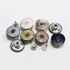 [단추똥꼬] 청바지단추 청자켓 흔들이 단추 5세트 20mm, 1개, (02번) 스트로베리 금도금 4세트