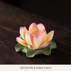 금성여자 연꽃조화 연꽃 조화꽃 연등제작 불교굿즈, 핑크 E, 기본 향