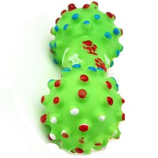 미오미아 돌기 큰사이즈 아령 삑삑이 라텍스 대형견 고무토이 펫토이, 랜덤, 1개