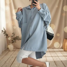 다잇템 여성 옆버튼 SS 큰사이즈 레이어드용 원피스