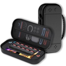 Gaekol All in One 캐리ing 케이스 for 닌텐도 Switch 2(2025) Waterproof Large Hard 트래블 Storage Bag 2 Pro C, Pu Leather-black