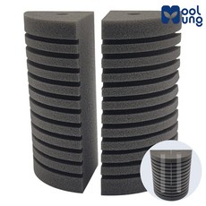 1/4 쿼터 스펀지 여과기 리필 필터 1세트(2개입) 슈퍼 쌍기용 슈퍼쌍기 여과기 리필, 1세트, 0.001W