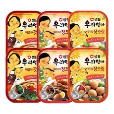 샘표 우리엄마 깻잎매콤한맛 70g x 2p + 메추리알장조림 130g x 2p + 돼지고기장조림 110g x 2p, 1세트