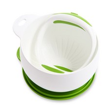 munchkin 副食品搗碎碗+搗碎器+專用蓋, 白色+綠色, 1組