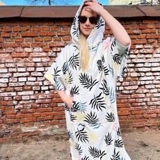 【荷蘭衝浪品牌】MYSTIC毛巾衣 浴巾衣 沙灘巾 衝浪 潛水 上岸 鵝黃色 時尚保暖 快速吸水 親膚舒適, 1個, 鵝黃, 鵝黃