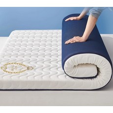 천연라텍스 매트 스프링 토퍼 1인용 학생 침대 수면 코코넛 허리 화이트, 90x200cm, 물결 화이트 4cm