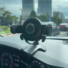 퍼펙트포유 차세대 원터치 반자동 계기판거치대 360도회전, 1개, 블랙 1개, 블랙