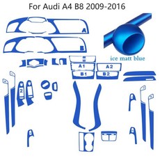 도어 차량용 카본 파이버 자동차 인테리어 센터 콘솔 컬러 몰딩 스티커 데칼 부품, 6. ice matt blue, A. Left Hand Drive