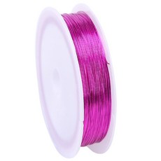 코히모 와이어 DIY 수공예 컬러 철사 0.4mm 50m 5개 세트 3W275, 로즈5개, 1세트