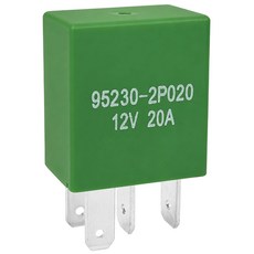 95230-2P020 릴레이1팩 12V 20A 4핀 SPST 자동차 릴레이 현대 엘란트라 쏘나타 산타페 및 기아 옵티마 포르테 소렌토 냉각 팬 교체 연료 펌프 혼 AC 클러치 지원, 1