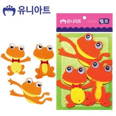 유니아트 (펠트) 3500 개구리세트 (주황) (3pcs 100x110mm) (P0000COA)