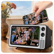 SEAN R 레트로 TV 휴대폰 화면 확대기 HD 영화 및 게임용 3D 휴대용 블 모든 스마트폰에 여성 아내 남성 아빠 남편 친구를 위한 선물 Sliver 12, stnut Brown 12
