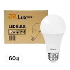 닥터룩스 LED 전구 12W, 60개, 주광색