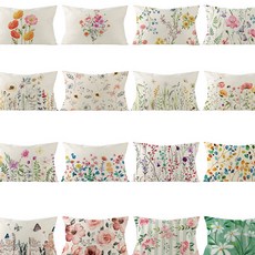 홈앨리스 린넨 봄플라워 베개 커버시리즈 베개커버 16종