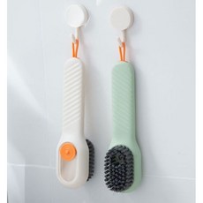 액체 분사 세척솔 1+1 구성, 1세트, 그린+화이트