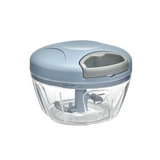 小優購物 手拉式切菜器：手拉切菜器、切蒜器、蒜泥機、絞肉機、碎肉機、切菜神器、拉繩式切菜機，蔬果調理機，碎菜器，絞餡機, 1個, 手拉切菜器-灰