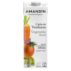 AMANDIN 아만딘 글루텐 프리 베지터블 브로스, 4개, 1L