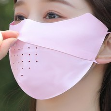 통풍 마스크 냉감 기미 숨쉬는마스크 귀편한 운동용 여름 안면 쿨 스포츠 자외선차단, 핑크