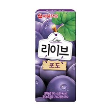 서울우유 리이브 포도 주스, 190ml, 44개