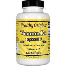 Healthy Origins 維生素D3 10000 IU軟膠囊, 1個, 120顆